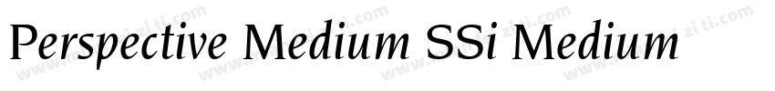 Perspective Medium SSi Medium Italic字体转换